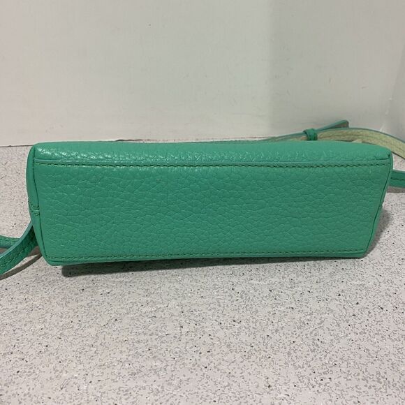 Kate Spade New York Hannah Crossbody Shoulder Bag Medium Green Leather Purse - Picture 9 of 15